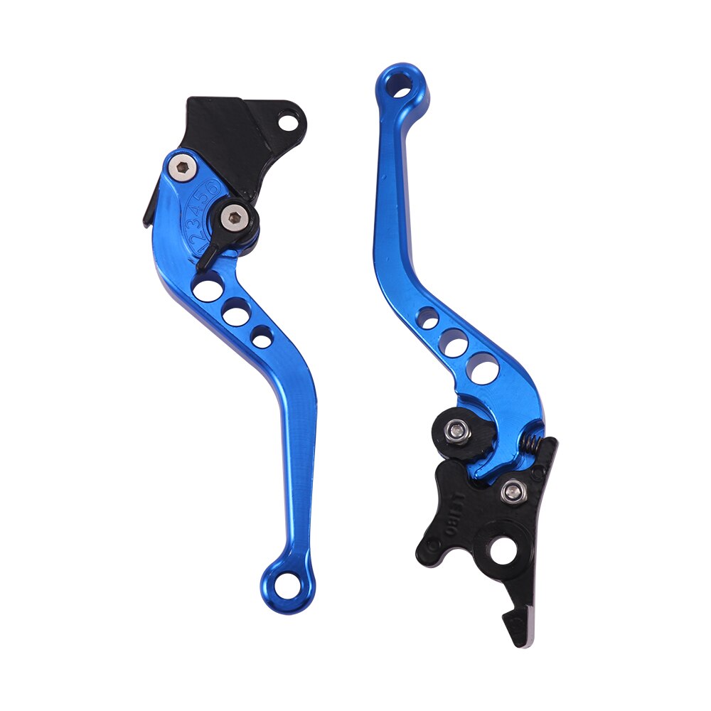 2 uds. De manija de freno de motocicleta, manija de palanca de freno de embrague de aleación CNC para motocicleta, ajuste de para modificación de motocicleta: Azul