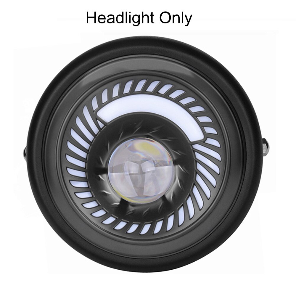 Motowerks Retro 6.5 Inch LED Motorcycle Headlight Grill Bracket Cover High Low Beam DRL Headlamp Bulb for Cafe Racer Customs: Headlight Only