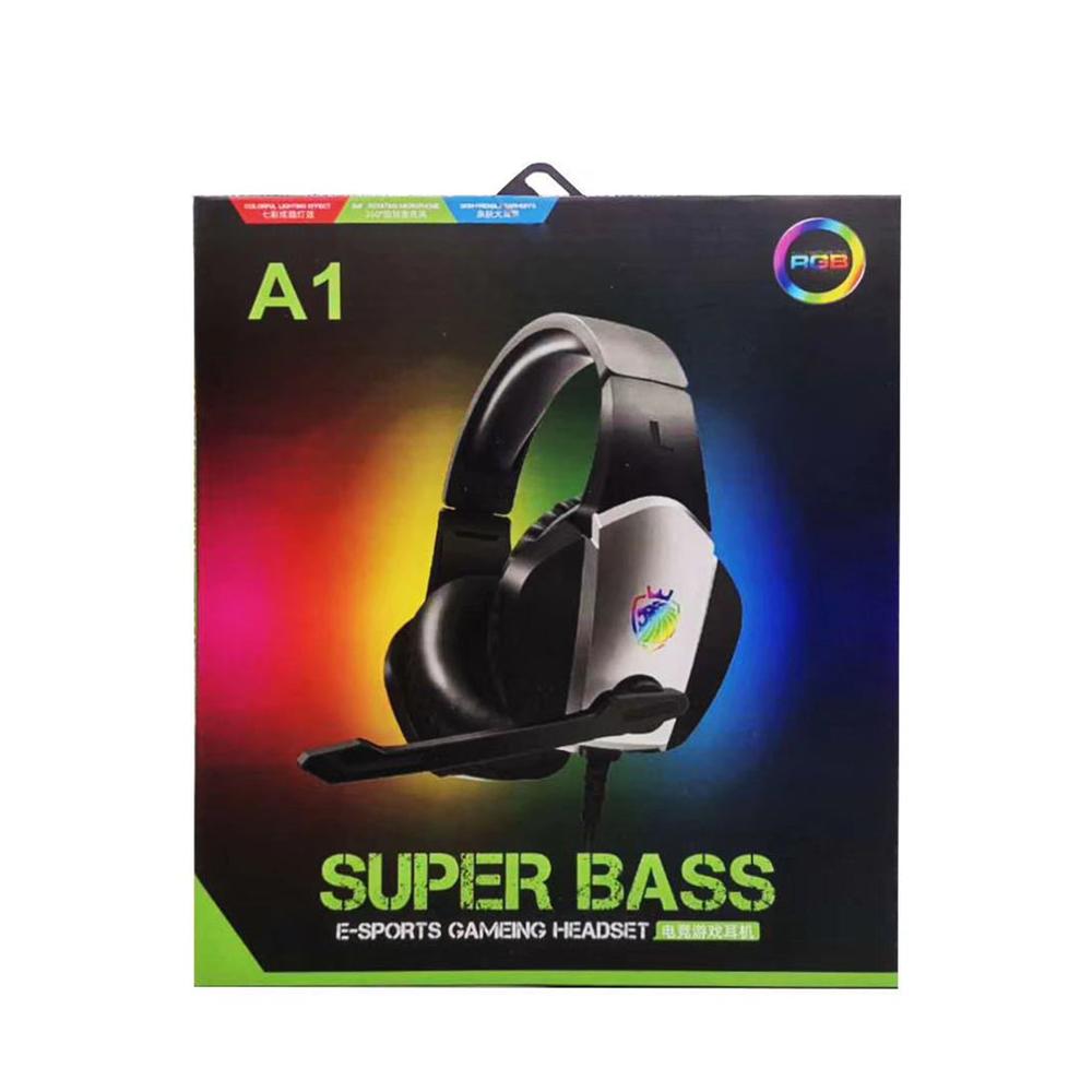 A1 Beroep Gaming Headset Diepe Bass Game Hoofdtelefoon Met Microfoon Voor Computer Gamer 3.5/7.1 Usb Kanaal