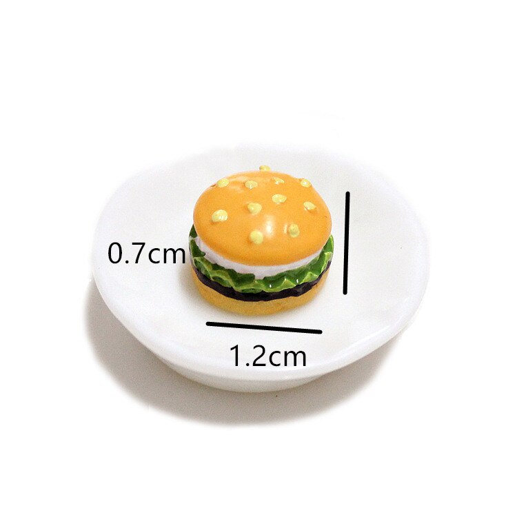 10 stücke Mini Hamburger Füllstoff Für Klar Flauschigen Schlamm Kasten Beliebten Spielzeug freundlicher Lizun Schleim DIY Bausatz Zubehör freundlicher Modellierung Tonne