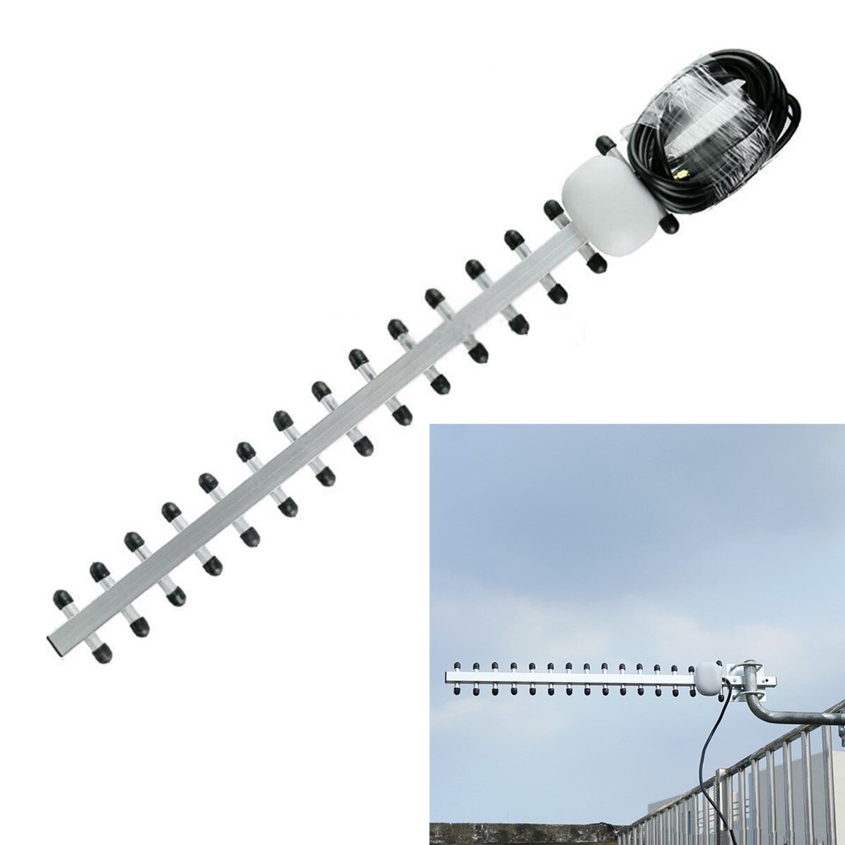 Yagi Antenne 4G Exterieur Lte Sma Male High Gain Wifi Outdoor Antenne Directionele Booster Versterker Modem RG58 1.5M kabel