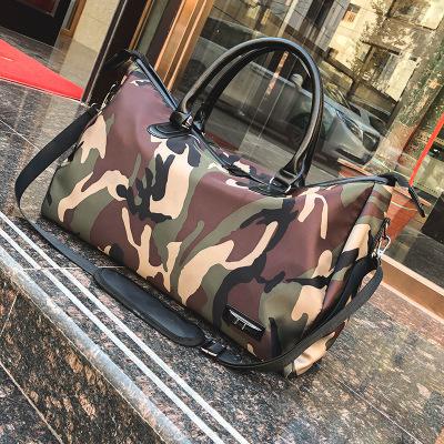 Kvinder rejsetasker nylon stor camouflage mænd taske sammenfoldelig tur taske stor kapacitet bagage rejse duffle skuldertasker: Camo