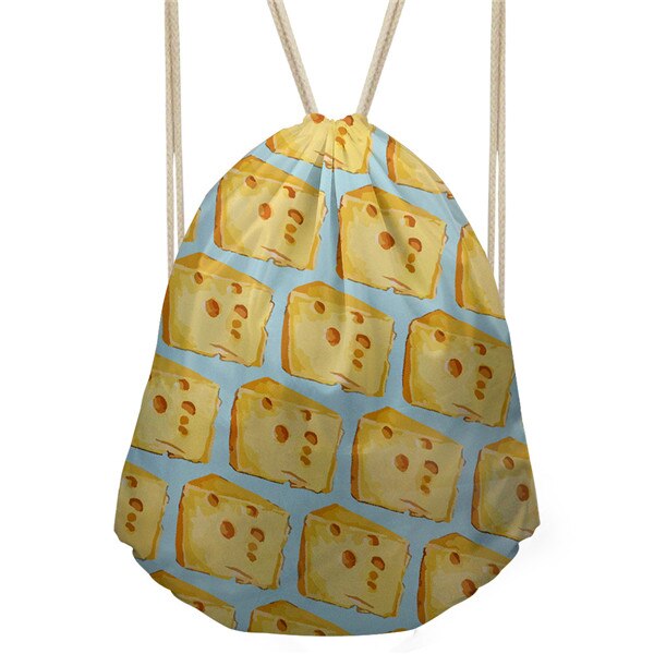 Forudesigns mochila feminina damestas met s 3d voedselpuzzelprint, klein trekkoordtasje, casual trekkoordtasje, zakje met zakken voor meisjes: Cc4299 z 3
