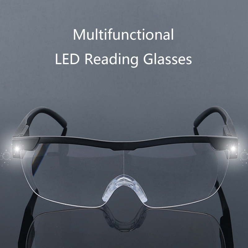 Reading Glasses with Light Magnifying Glasses with Light Led Magnifier Eyeglasses Nighttime Reader Frame