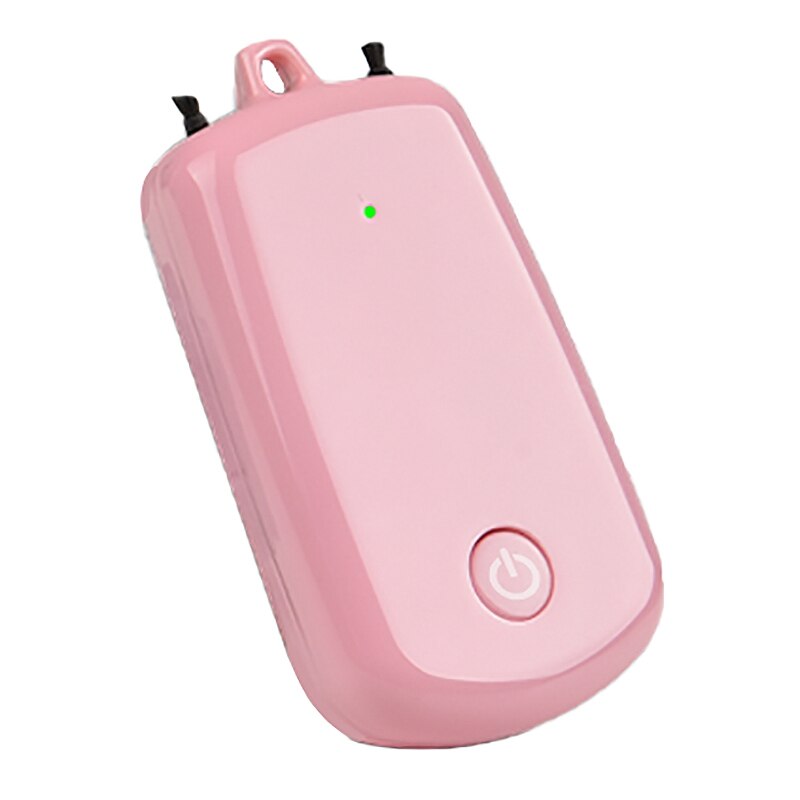 Purificador de aire de cuello colgante, barra de oxígeno portátil para coche, purificador de aire ionizado negativo con batería de 230MAH: Pink