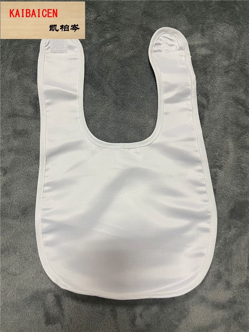 Lot de bavoirs pour bébé, lot de 20 pièces, bricolage, Sublimation, blanc, avec boucle pour chaleur/transfert thermique, presse, écharpe/salive: White