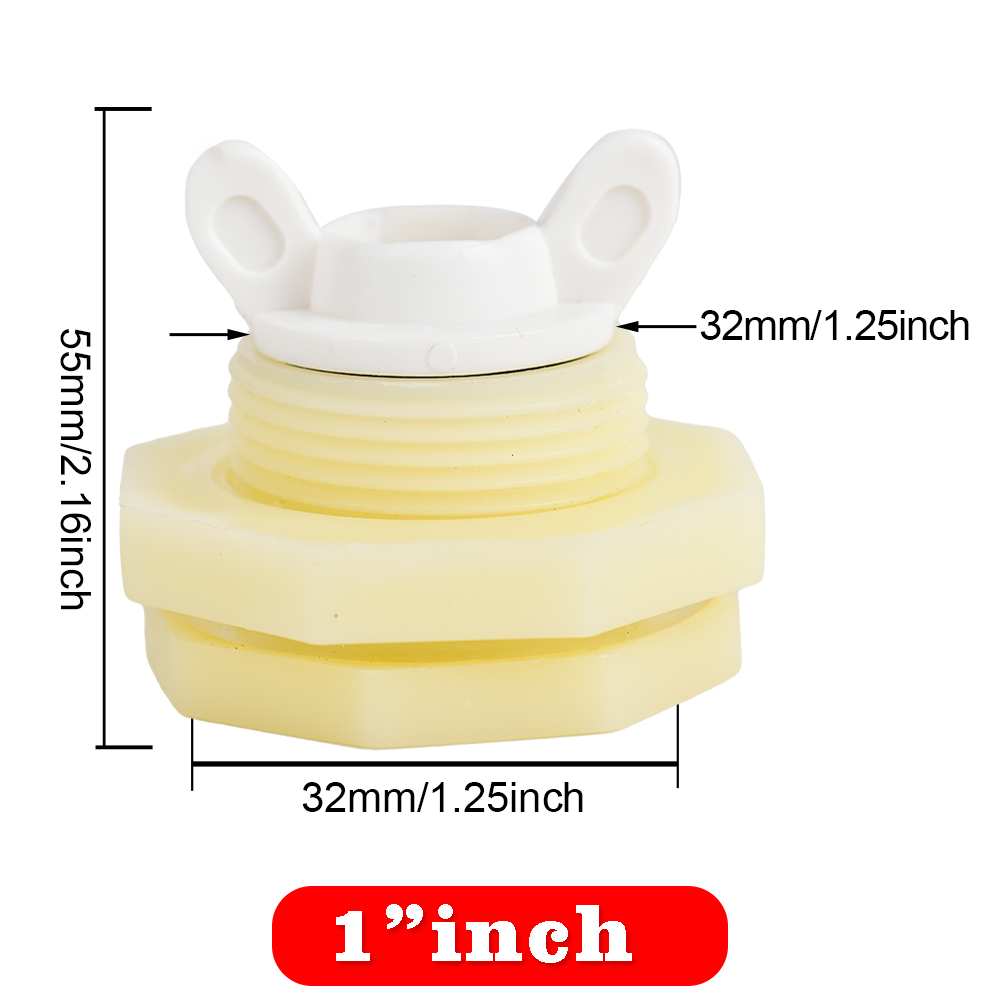 1/2 3/4 Zoll PVC-Schott-Wassertank-Anschluss-Adapter, passend für Stecker, Montage, Entwässerung für Regenfässer, Aquarien: Silber