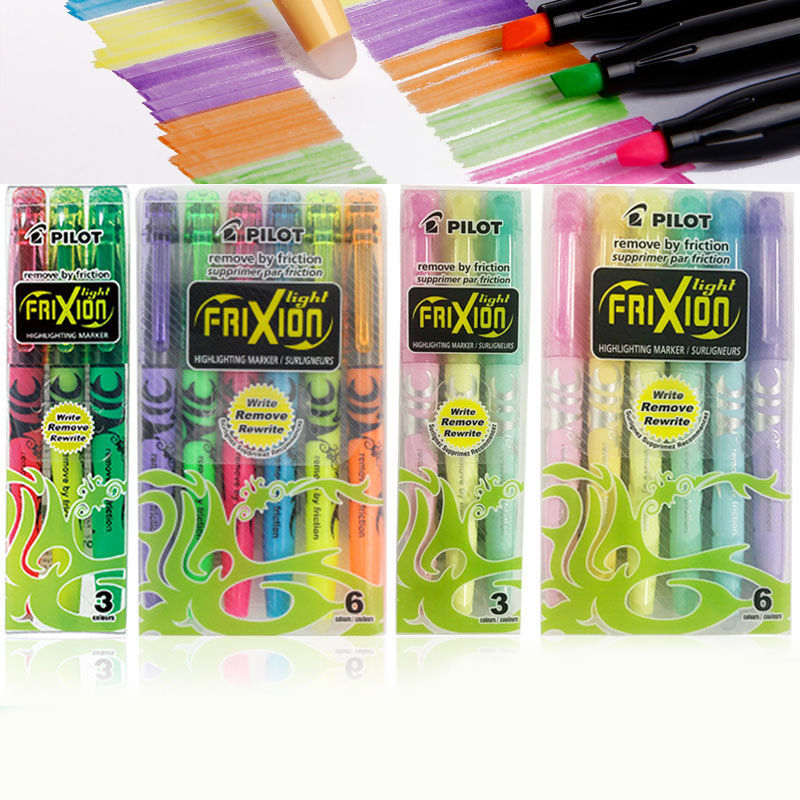 Rotulador resaltador borrable de Frixion SW-FL piloto japonés de colores, marcadores fluorescentes, resaltador Pastel Kawaii, papelería escolar bonita