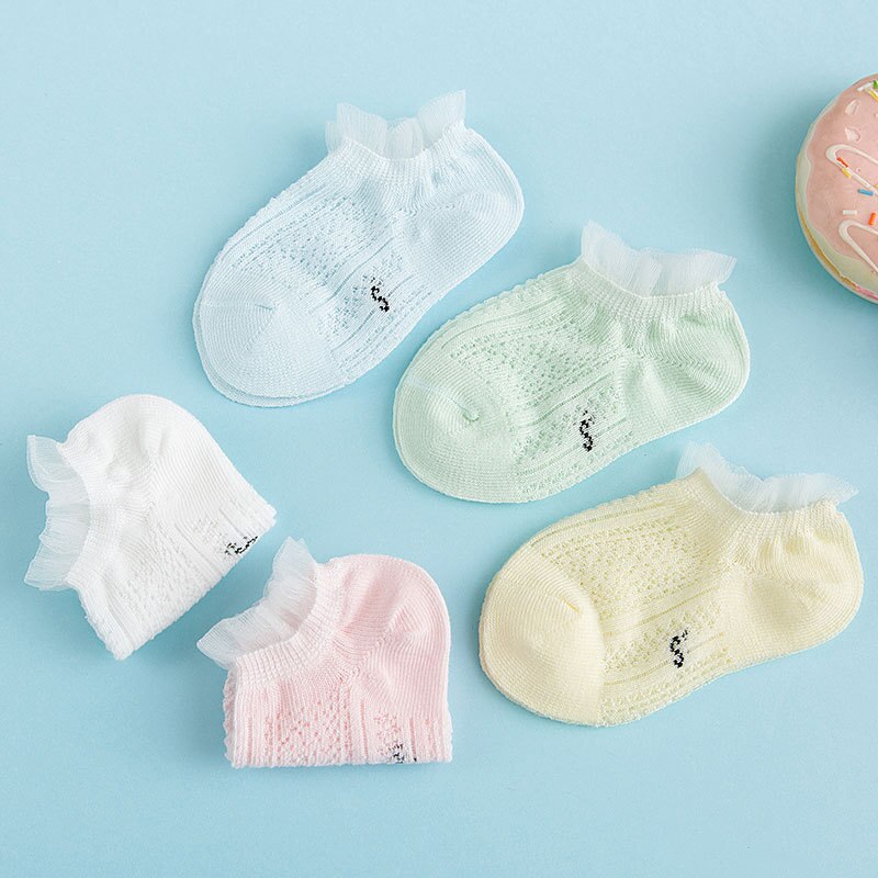 Kinderen Sokken Comfortabele Full Katoen Hollow Out Mesh Baby Boot Sokken Baby Sokken