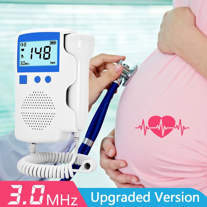 Zwangerschap Baby Doppler Foetale Geluid Hartslag Detector Draagbare Foetale Doppler 3.0Mhz Monitor Huishoudelijke Draagbare Sonar Doppler