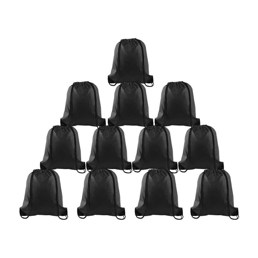 Drawstring Backpack Bags String Backpack Bulk Tote Sack Cinch Bag Sport Bags for School Gym Traveling 12 Pack