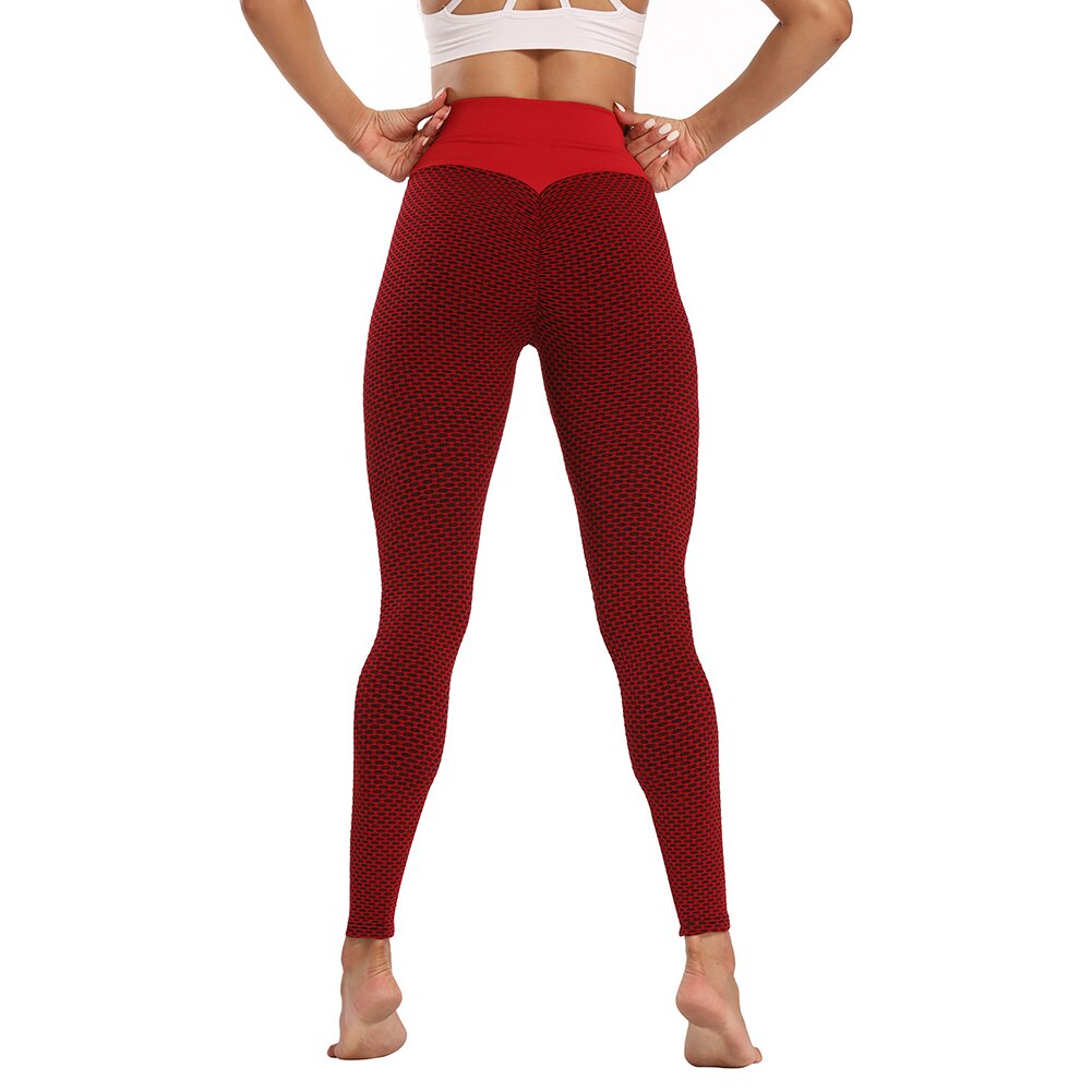 Yoga Broek Fitness Sport Leggings Jacquard Sport Leggings Vrouwelijke Running Broek Hoge Taille Yoga Strakke Sport Broek