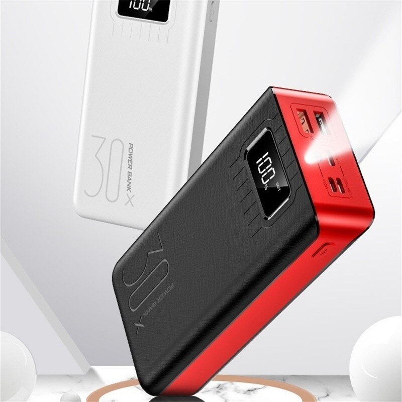 50000mAh Power Bank Portable Large-Capacity Phone Fast Charger Outdoor Travel Charger Poverbank LED Digital Display Poverbank