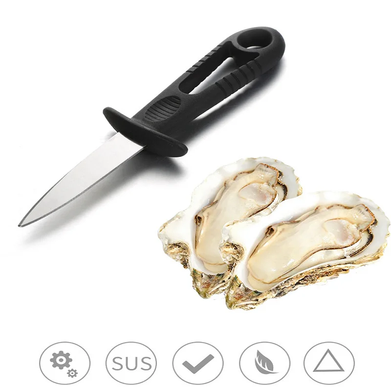 Edelstahl-Austernwerkzeug, Meeresfrüchtelmesser für sterben Öffnung von Meeresfrüchten, Mehrzweck-Hebelmesser, Öffnung von Austern und Schalen direkt