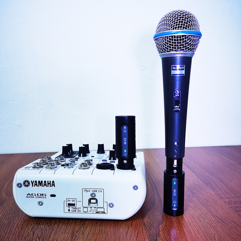 wireless microphone xlr adapter transmitter receiver plug-on mic 2.4GHz for Dynamic Microphone Audio Mixer PA System
