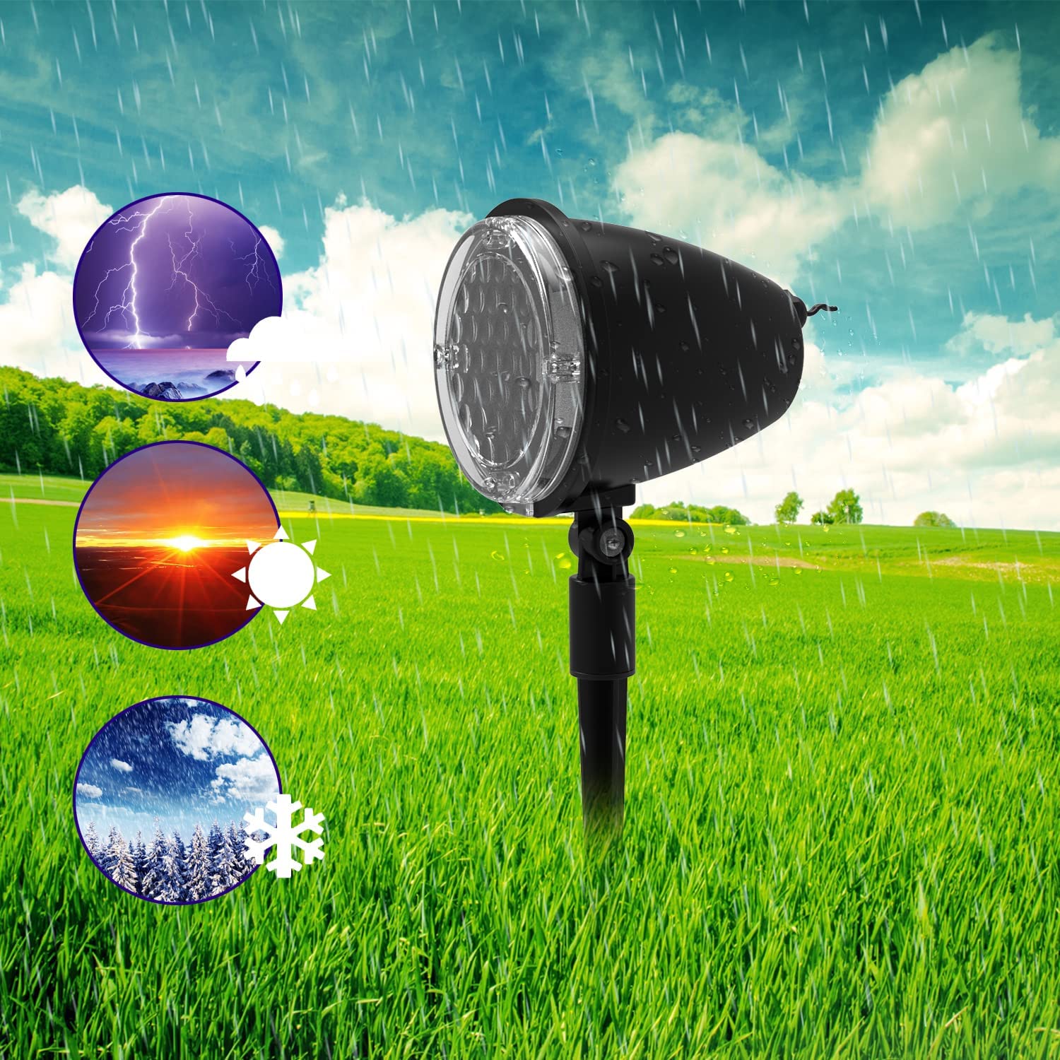 Zewnętrzna lampa projekcyjna w kształcie płatka śniegu + lampa projekcyjna zorza polarna doprowadziło laserowa lampka nocna świąteczna atmosfera dekoracja świąteczna!