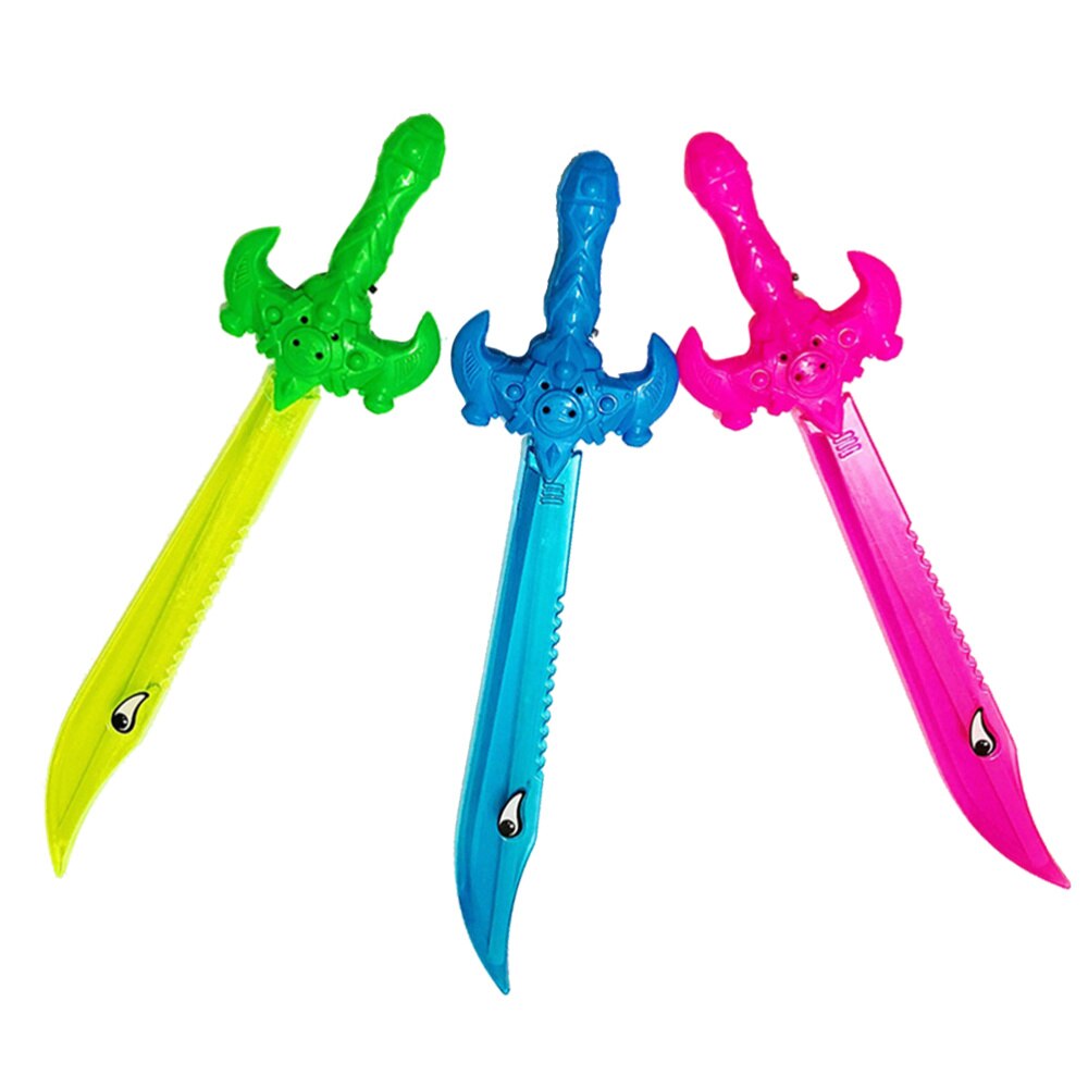 3 Pcs Knife Toys Flashing Plastic Luminous Colorful Playthings Music Sound Toys Children's Toys for Teenagers