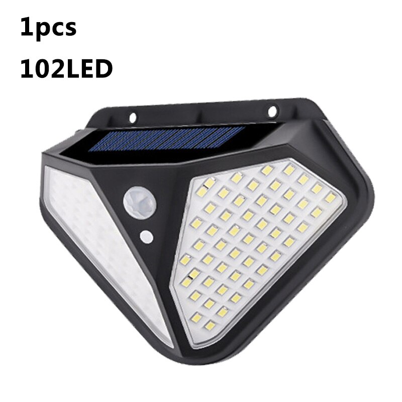 102 LED Solar Light Built in Battery Outdoor Lamp Powered Sunlight Waterproof Motion Sensor Street Light for Garden Decoration: 1PCS (102LED)