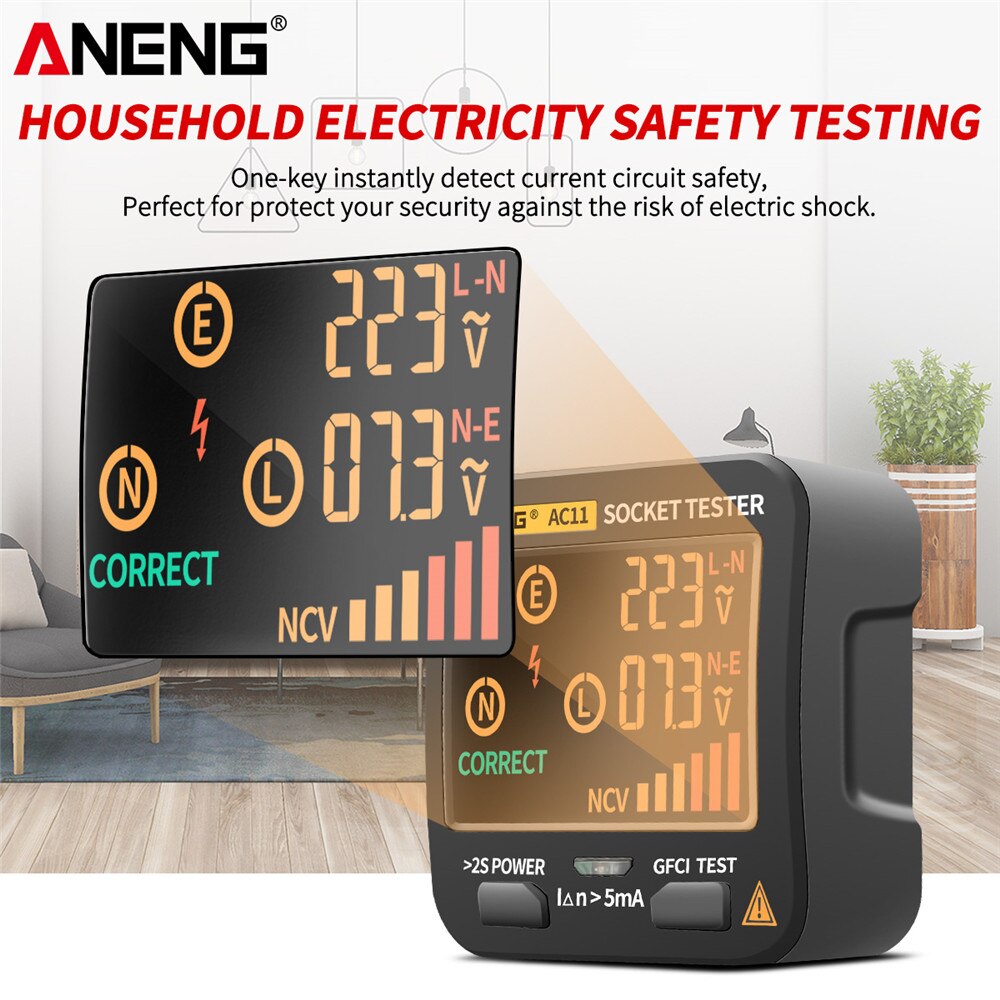 ANENG AC11 Digital Smart Socket Tester Voltage Tes... – Vicedeal