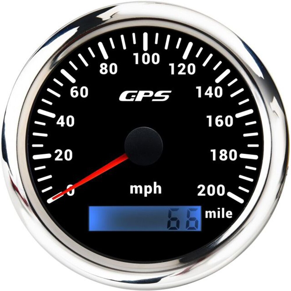 85mm GPS Speed Gauge Meter 0-30/60/120/200 Km/h MPH 0-80/160 MPH 7 Colors Backlight for Truck Car Yachts: 200MBS