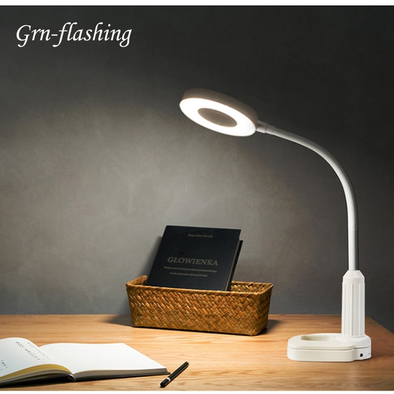 12W 40 LED ojo proteger abrazadera tornillo Clip escritorio luz largo brazo 3 Color regulable lámpara de mesa 5V USB alimentado Sensor táctil lámpara de Control