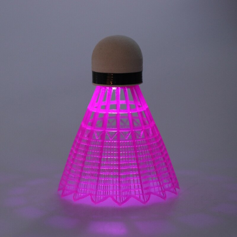 3 stk ledet glødende lys op plast badminton fjerbolde farverige belysningskugler xxuf