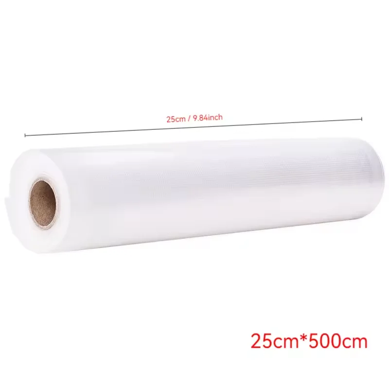 500cm vakuumemballageposer til mad, vakuumforseglet pose til opbevaring i køkken, vakuumplastrulle til opbevaring af mad: Mørk khaki