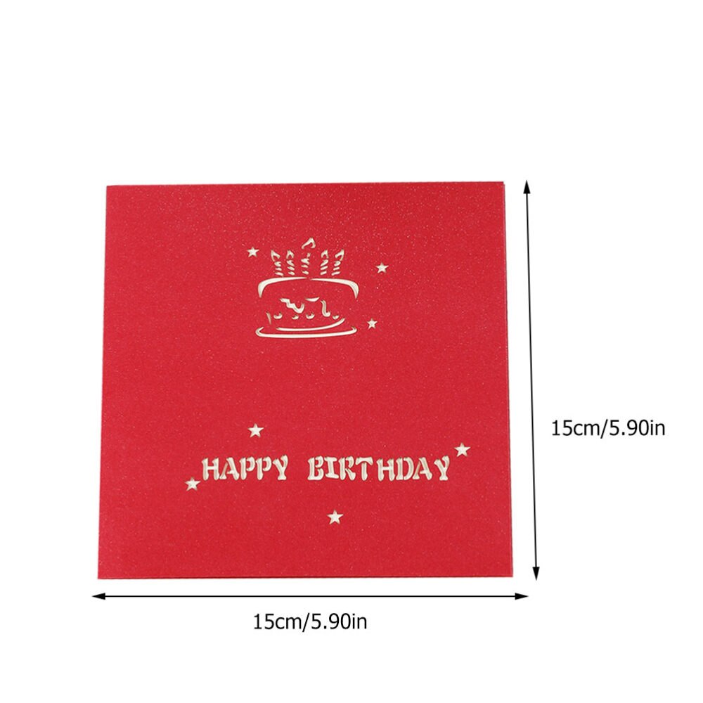 2PCS 3D Greeting Cards Handmade Birthday Cake Cards Birthday Cake Greeting Cards Kids Cards 3D Blessing Cards for Party Kid