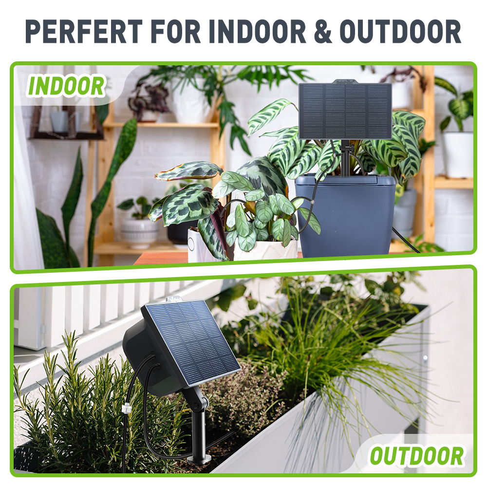 RAINPOINT Solar Irrigation System For Garden Balcony Automatic Drip Irrigation System DIY Garden Watering System