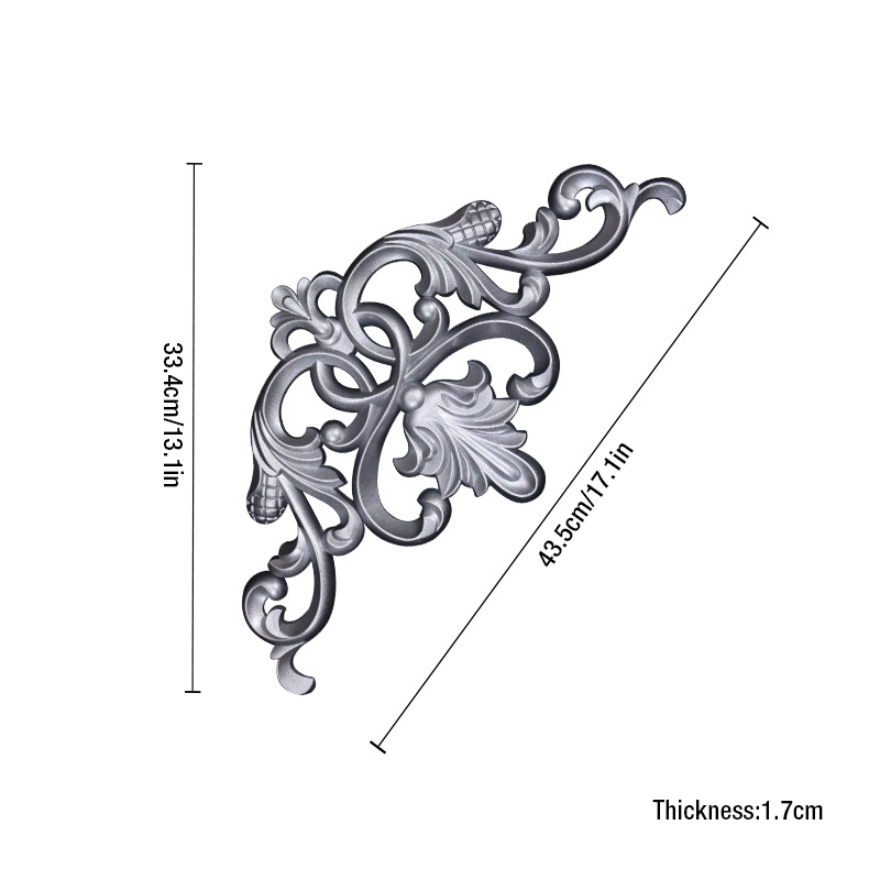 Home decor ceiling lamp corner flower decoration stickers furniture decals hollow PVC home accessories DIY wood carving flowers: L