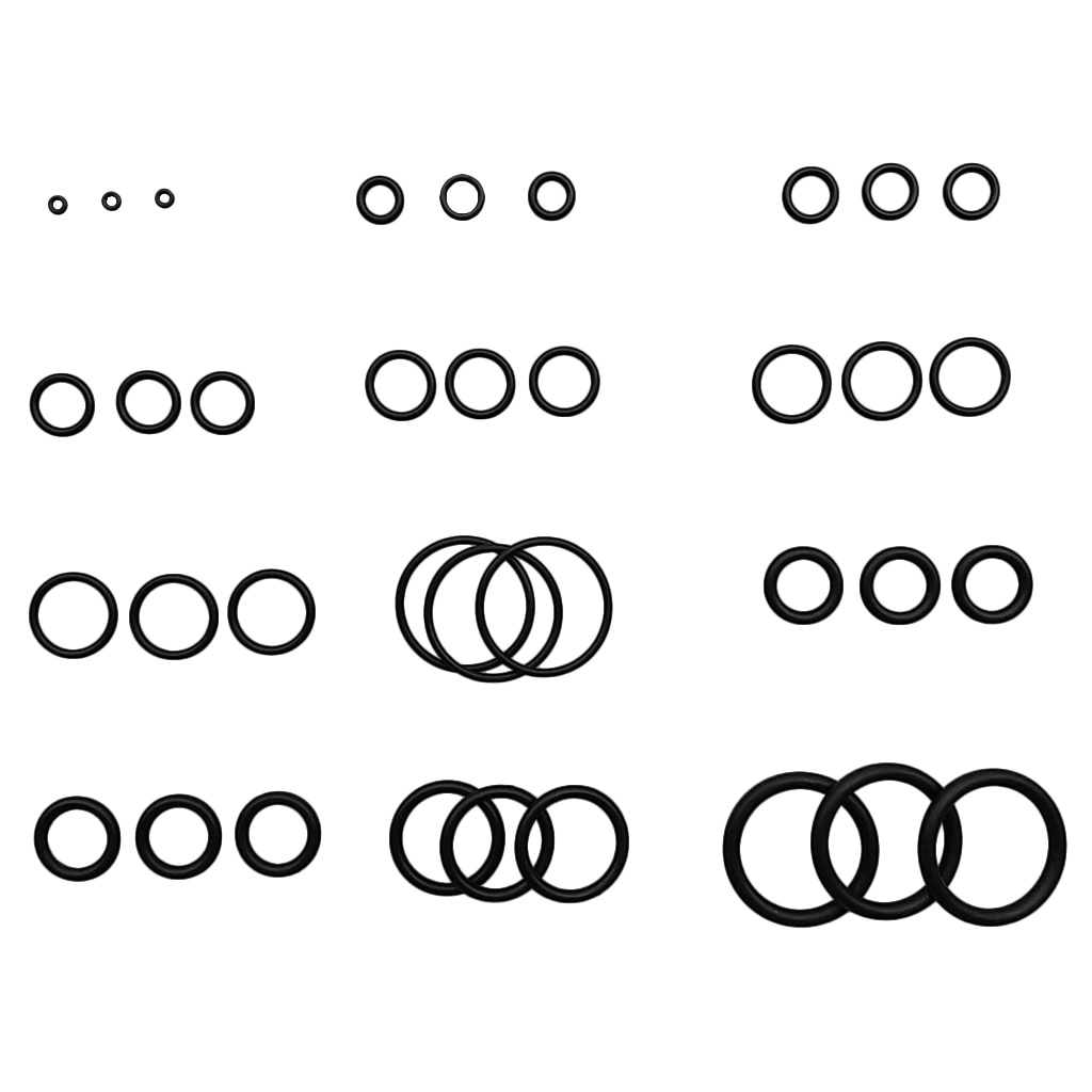 Bulk 36 dykking o ring kit, gummi o ring tetningsvasker reservedeler for dykketank, slange bcd utstyr dykking o ringer