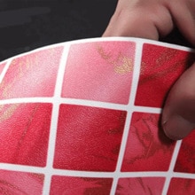 Waterproof Self Adhesive Oil-proof Kitchen Waist Line Wall Stickers Bathroom Wallpaper PVC Wallpaper Border Mosaic Tile Stickers