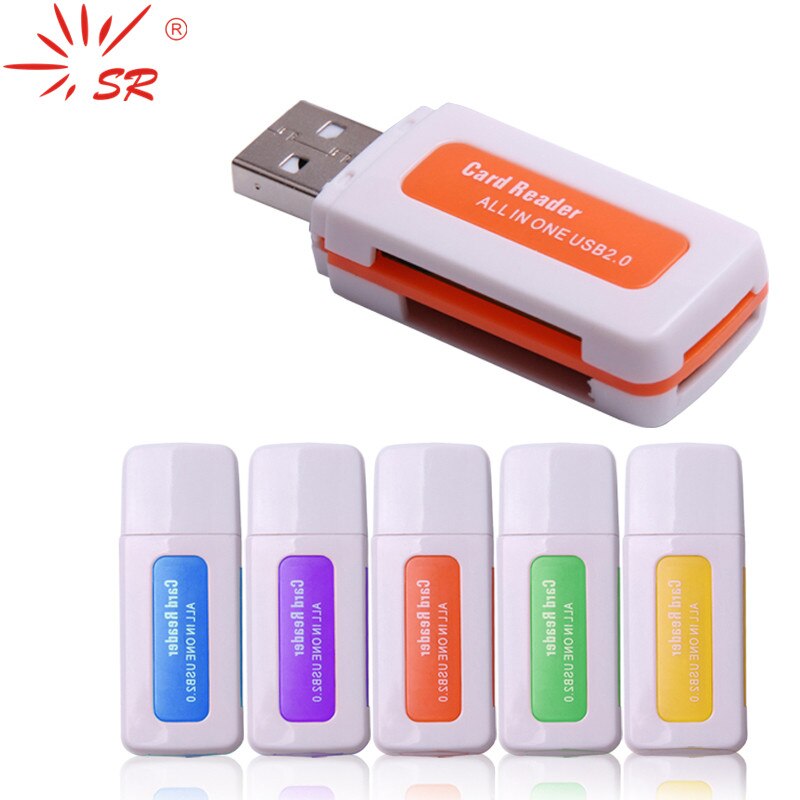 SR Product USB 2.0 Multi Card Reader 4 in 1 Memory Card Reader for M2 SD SDHC DV Micro SD TF Card