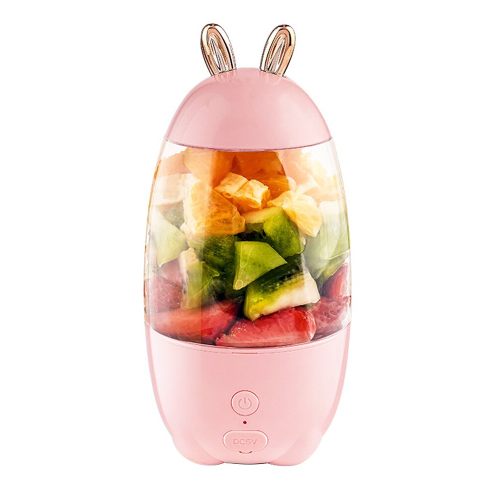 350ml Smart USB Mini Juice Cup Portable Blender Smoothie Juice Machine Food Processor Personal Lemon Squeezer Orange Juicer: 330ml pink