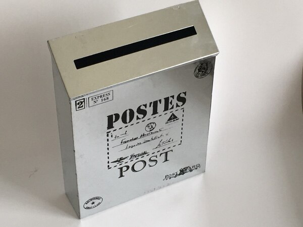 Silvery Iron Mailbox Tin Post Box Newpaper Mail box SF-115S