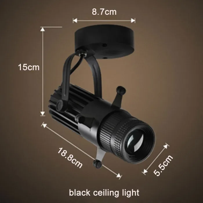 5/7/10/12/15W Opbouw LED Plafondspot Verschillende Lichtvormen Spotlight Studio winkel Restaurant Museum Cut Lights: 11-15W / Black