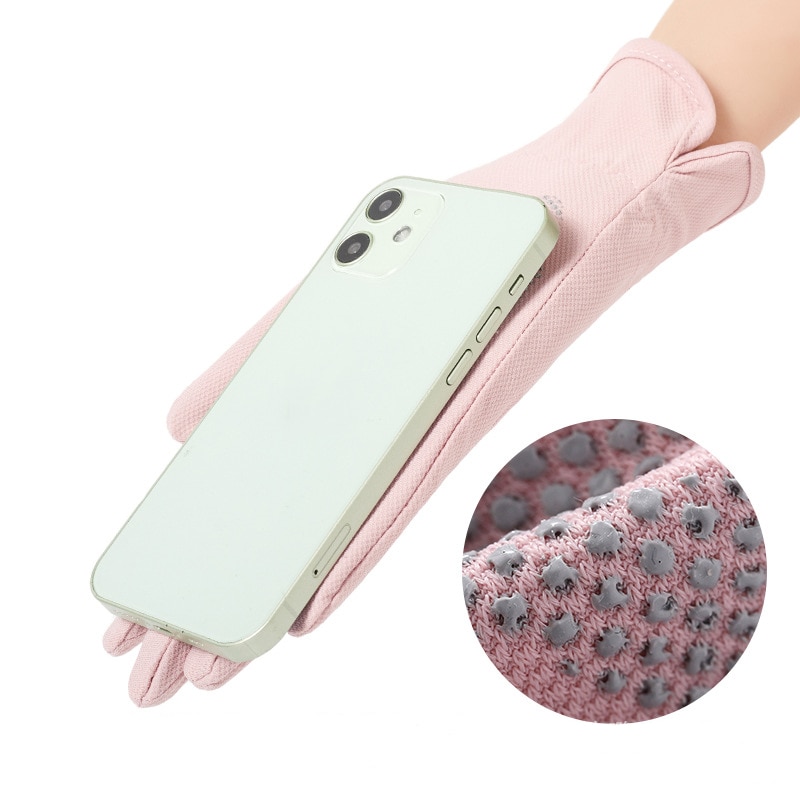 Sommer Zwei-Finger Handschuhe Frauen Dünne Atmungsaktive Tragen-Beständig kippen Gittergewebe Handschuhe Voll Finger Männer Reiten Fahren sonnencreme Handschuh
