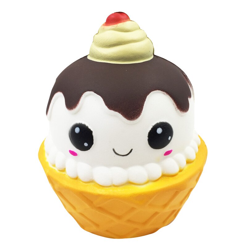 Kawaii Hamburger Bun Cake Ice Cream Scoop Popcorn Pizza Cookies Squishy Slow Rising Toys Jumbo Squishies Christmas Toy: Burgundy