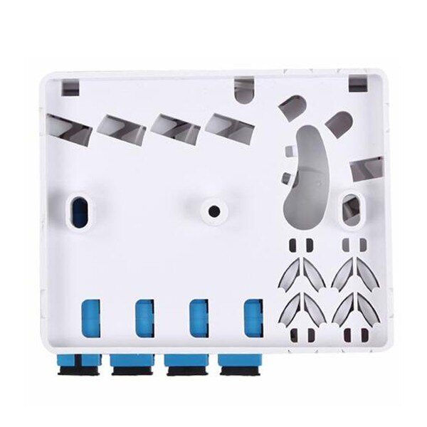 ODN FTTH 4 cores fiber Termination Box 4 ports 4 channels fiber socket Splitter Box indoor outdoor fiber optic faceplate