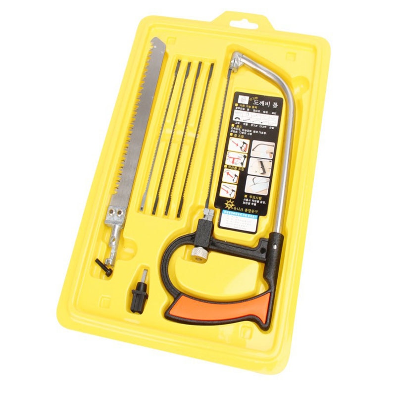 DIY Hand Saw Small Hacksaw Set Hacksaw Frame with Steel Saw Blade Model Saw Woodworking Wire Saw Handsaw Devil Saw