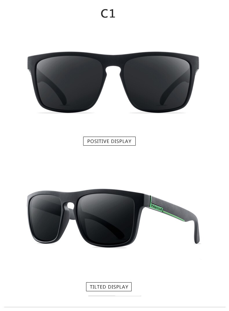 Polariserede solbriller mænd luksus mærke vintage udendørs kørsel solbriller mandlige beskyttelsesbriller skygge  uv400 oculos: C1