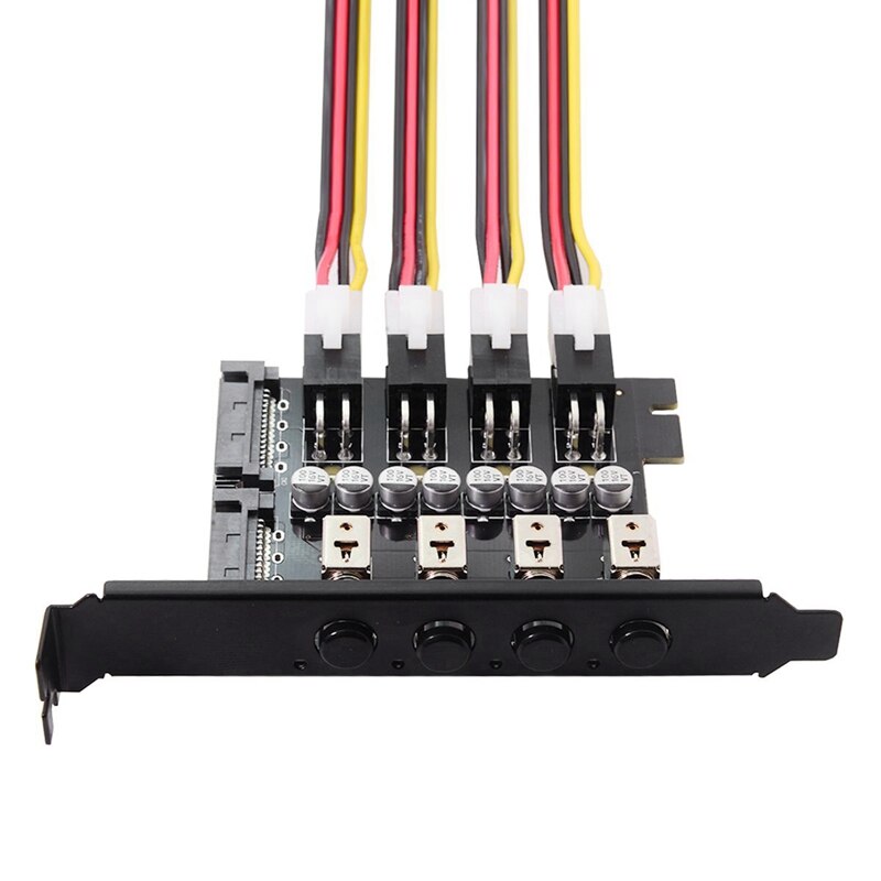 4 Häfen HDD Energie Kontrolle Schalter Festplatte Umschalter 15-Stift SATA Wähler für PC Schreibtisch
