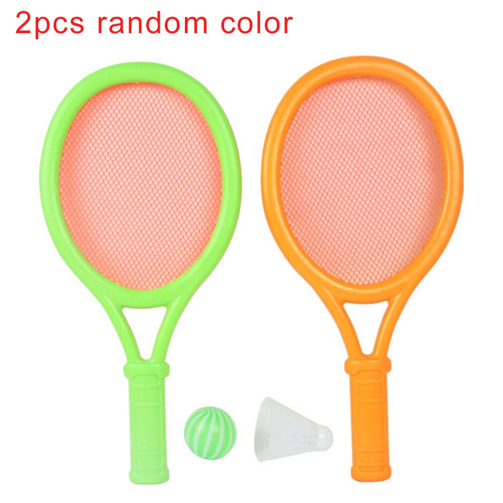 Badminton Funny Durable Plastic Parent-child Game Kids Garden Portable Sports Toy Anti Slip Tennis Racket Set Photo Prop