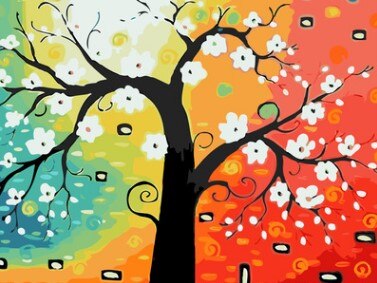 TREE Art Abstract ACrylic Painting Canvas DIY Digital Oil Painting For Home Decoration Wall Pictures AOP014