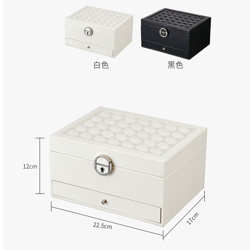 Multi-Function Storage Box Leather Jewelry Box Multi-Layer Large-Capacity Jewelry Organizer For Necklace Rings Earring