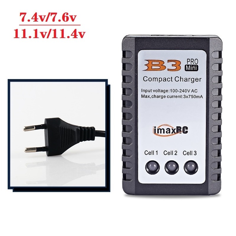 7,4 V/7,6 v 11,1 v/11,4 v Lipo carga de batería cable de línea paralela USB 2S 3S cargador de equilibrio B3 B3S: Transparente