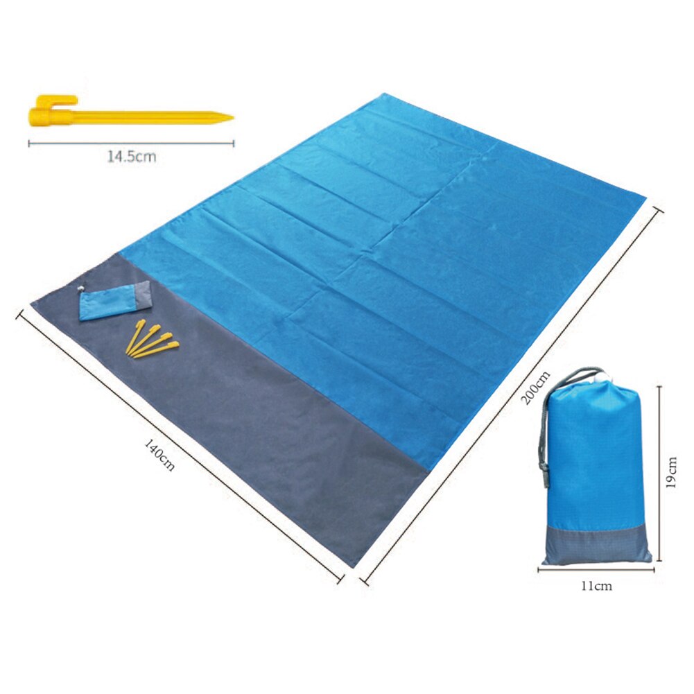 140X200 Cm Camping Mat Waterdicht Picknick Grond Mat Sneldrogend Deken Familie Mat Voor Reizen Camping Wandelen