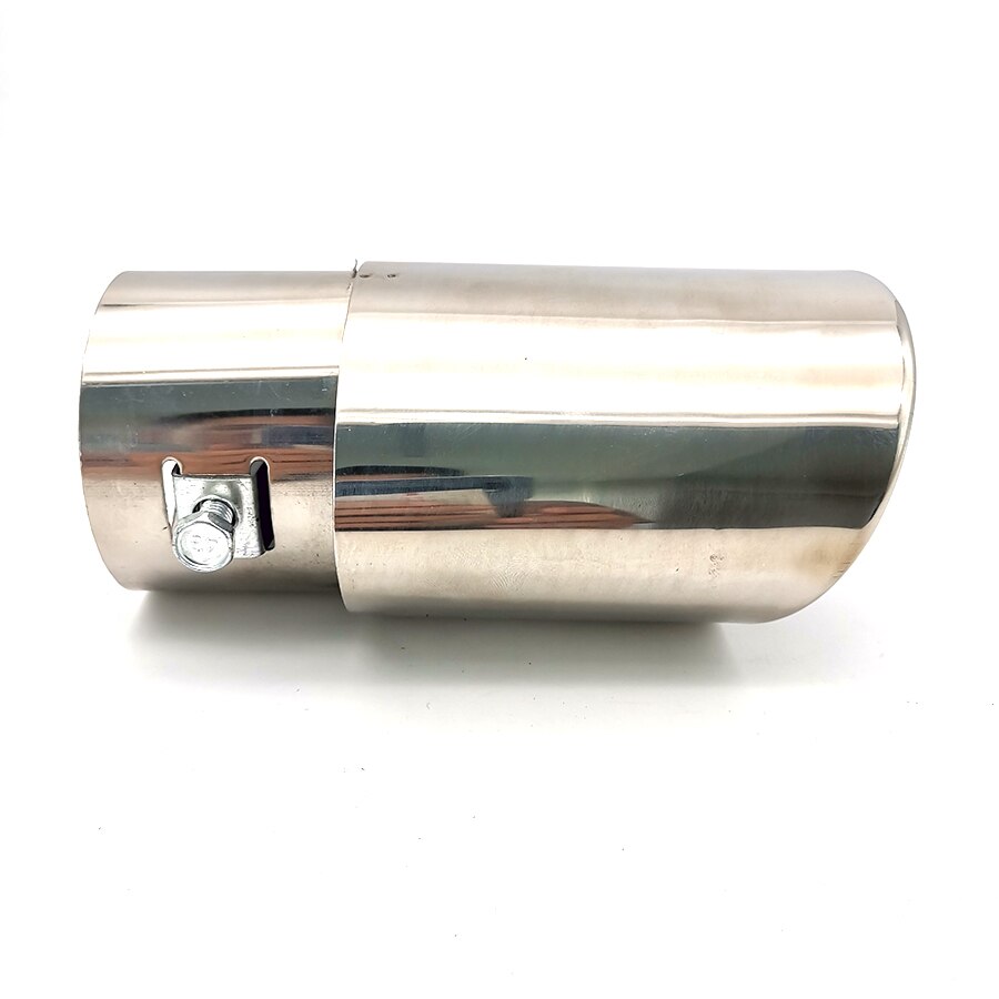 Car Oval Exhaust Pipe Tip Tail Muffler Cover Flower Styling 304 Stainless Steel Fit for inlet Diameter Less Than 48mm