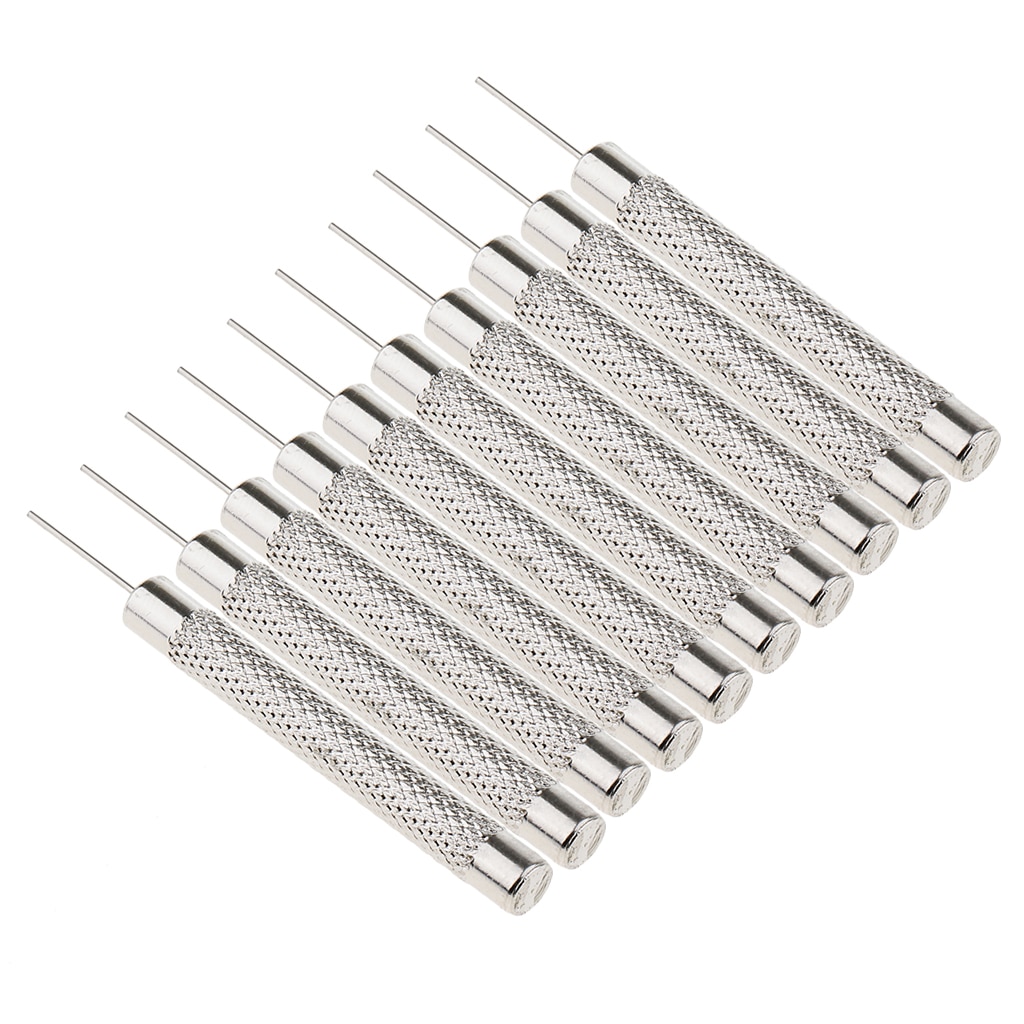 10 kpl kellonkorjaustyökalu neula rei'itys 0.7mm kellosepän varaosat korujen valmistus työkalu hihna rannekorun pin linkin poisto