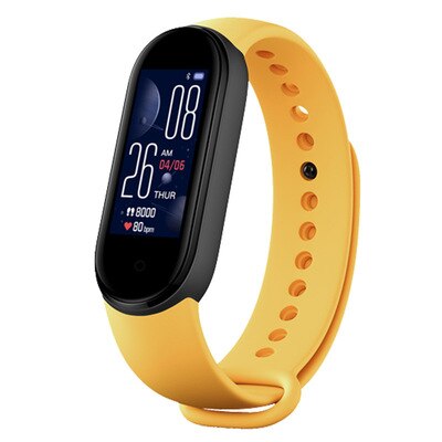115 Plus Smart Uhr Bluetooth Sport Uhren Gesundheit Smart Armband Herz Rate Fitness Schrittzähler Armband Wasserdicht Männer Uhr: M5yellow